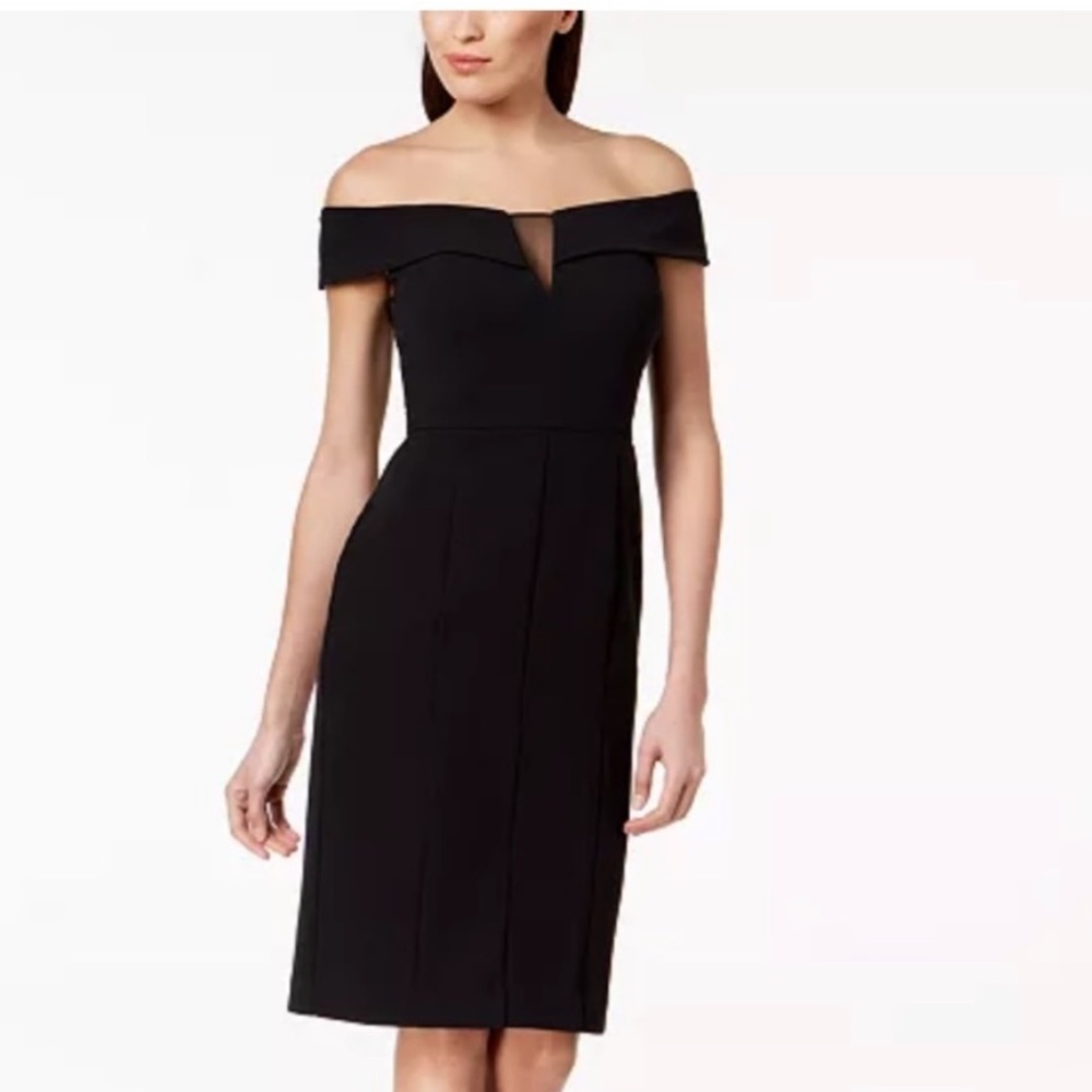 Vince camuto off the shoulder illusion sheath dress *size 14*